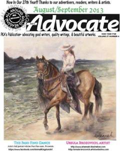 Paso Fino Dance By Ursula Ariannah Brozovich Kerger Featured On The Cover Of PKA S Advocate